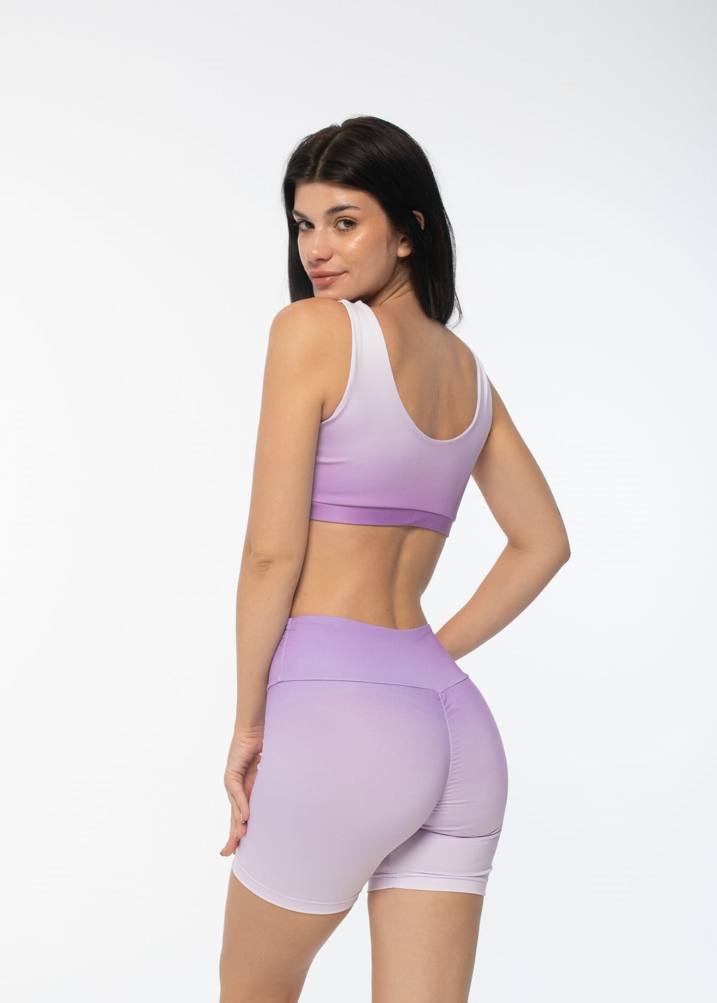 Legginsy Sportowe Comfort Lilac Ombre