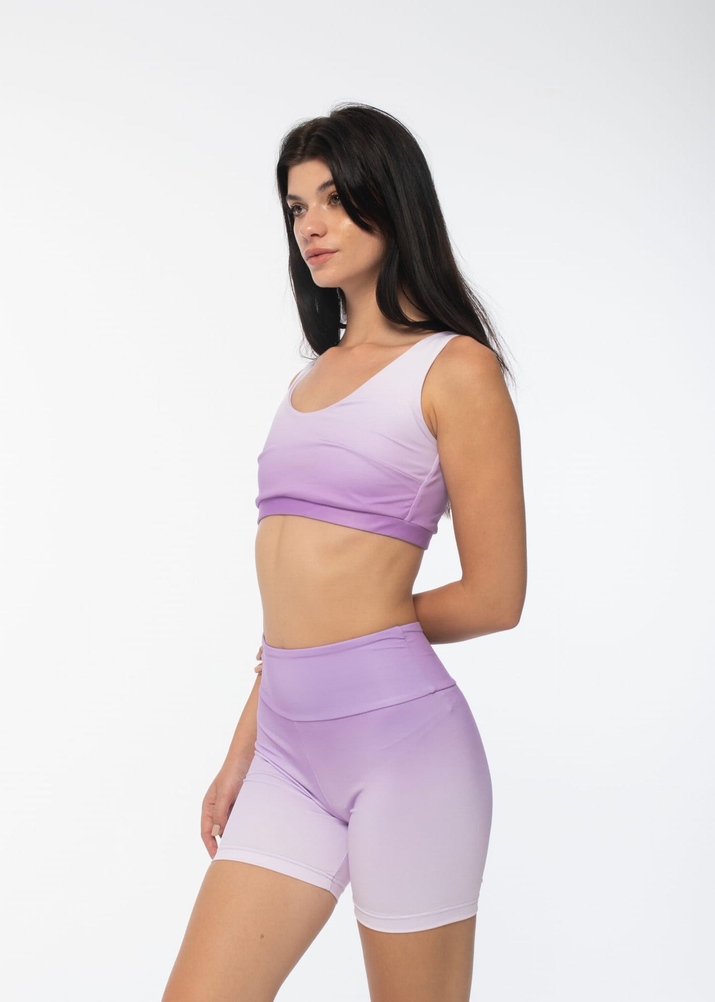 Legginsy Sportowe Comfort Lilac Ombre