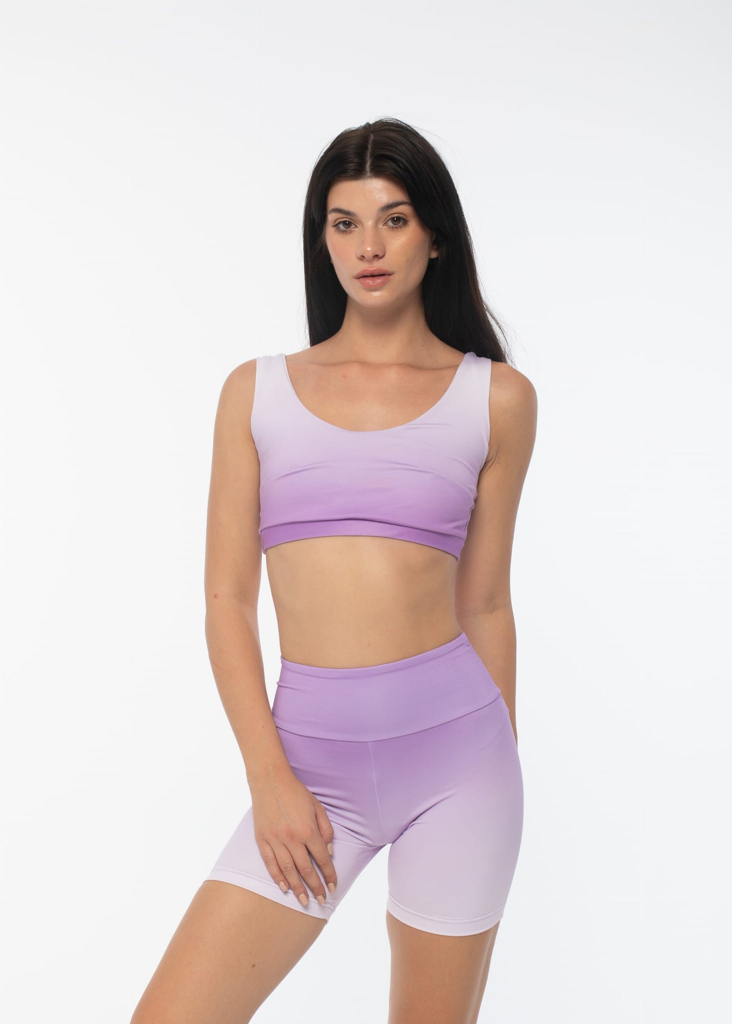 Legginsy Sportowe Comfort Lilac Ombre
