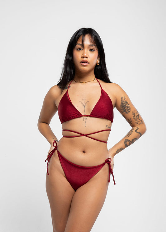 MIAMI BIKINI TOP SHINY CHERRY