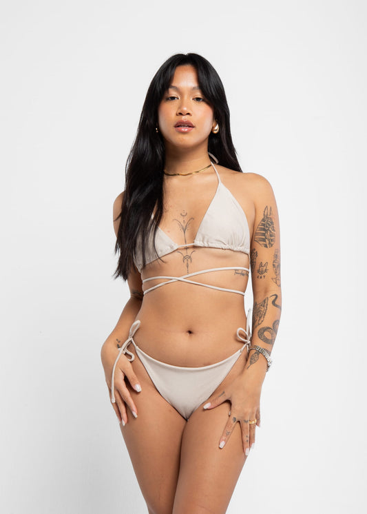 MIAMI BIKINI TOP SHINY SAND