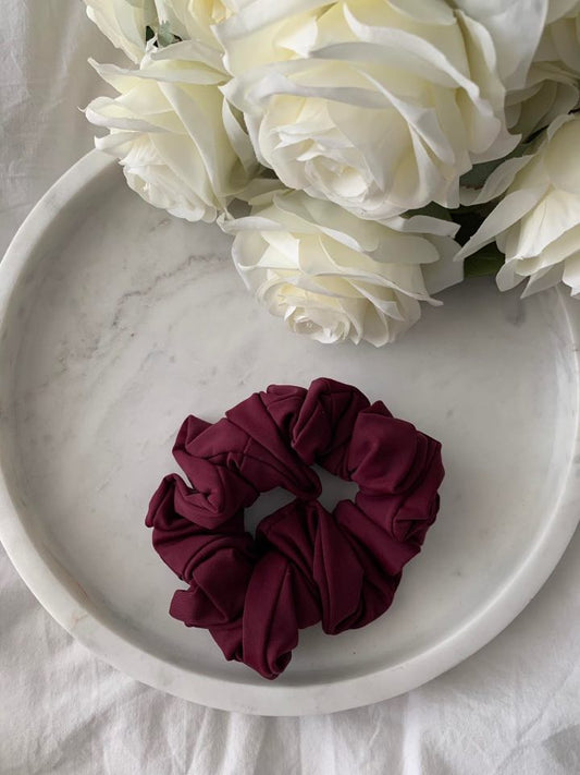 BURGUNDY HAIR TIE