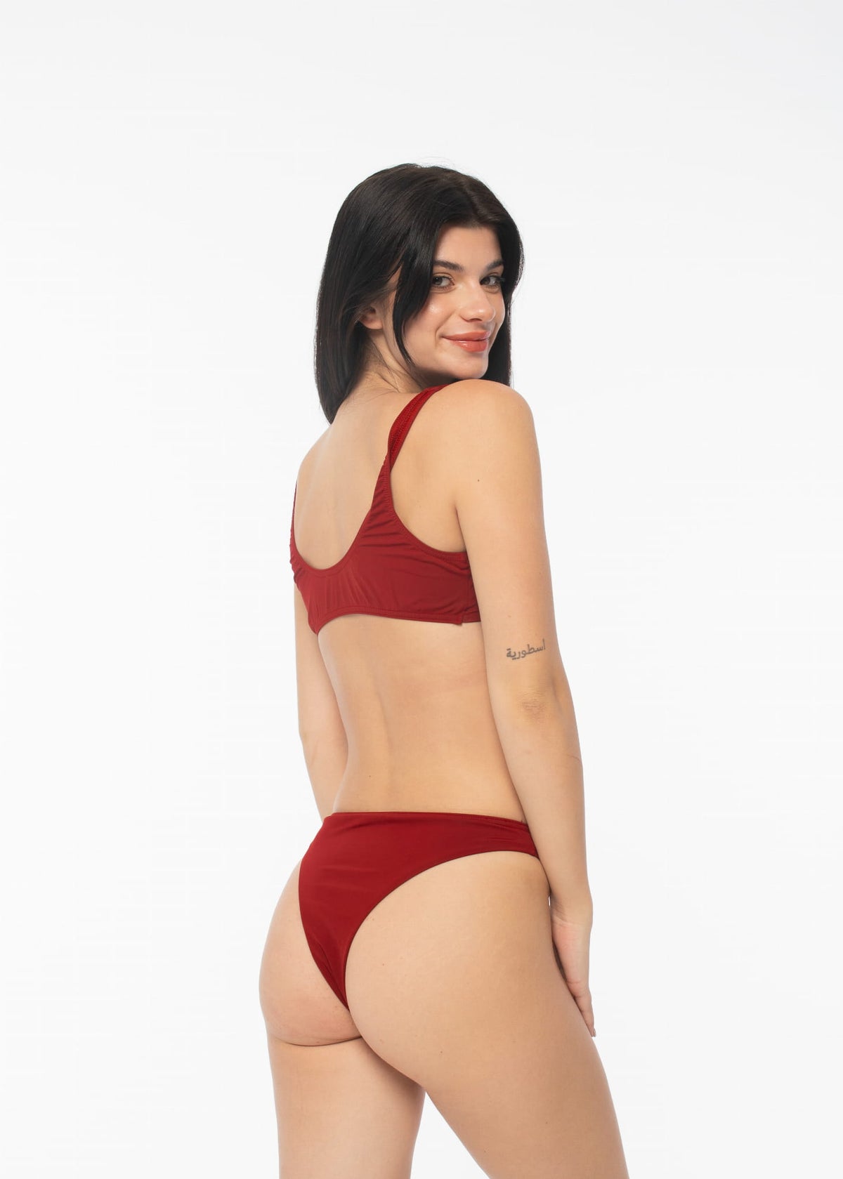 MYKONOS BIKINI BOTTOM WINE ECONYL