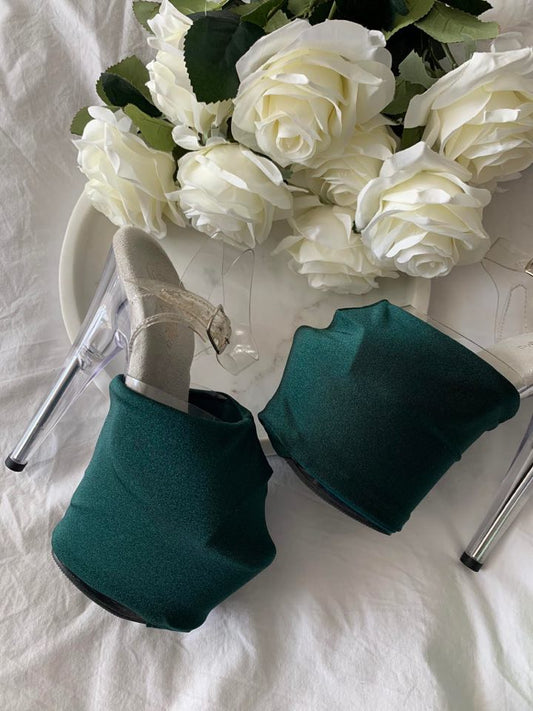 SHOE COVERS FOR EXOTIC SHINY BOTTLE GREEN