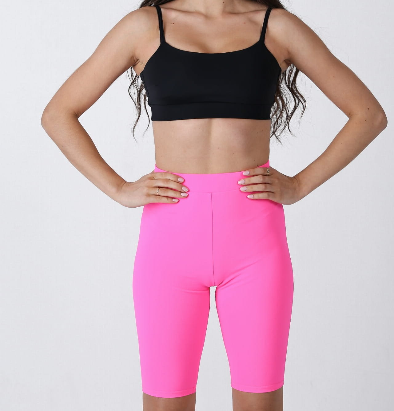 Neon Pink Sports Cycling Pants