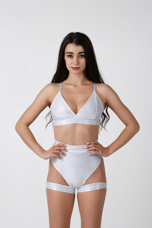 Pole Dance Shorts Bomb Silver