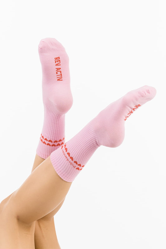 Poledancer Socks with Hearts Pink