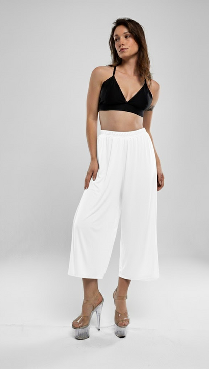 Spodnie do Tańca Exotic Comfy White