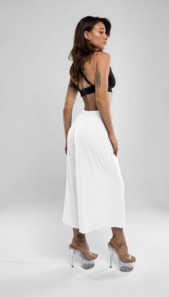 Spodnie do Tańca Exotic Comfy White