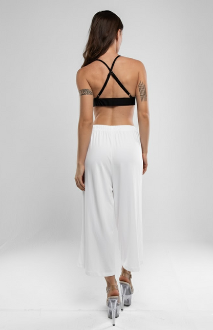 Spodnie do Tańca Exotic Comfy White