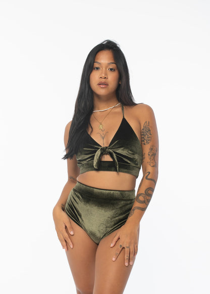 Velvet Olive Pole Dance Shorts 