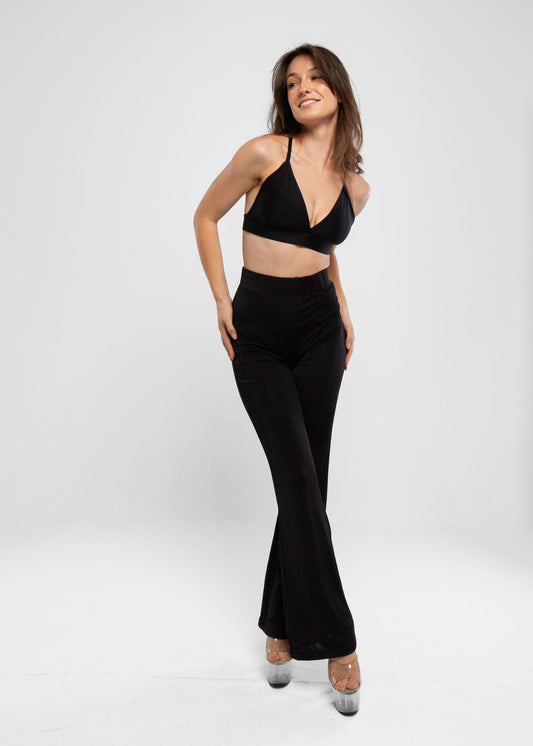 Black Flared Dance Pants