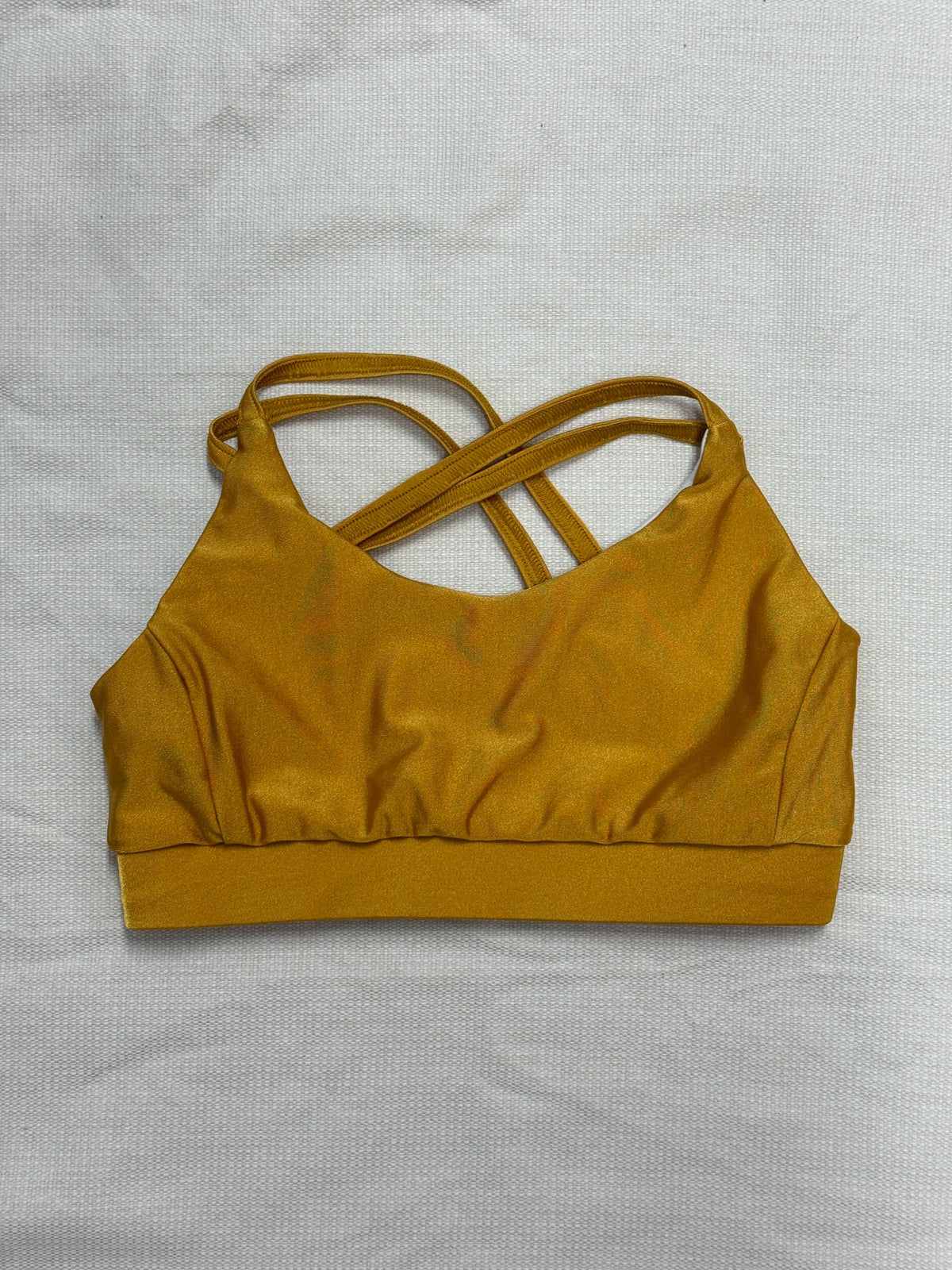 Pole Dance Basic Shiny Mustard Top