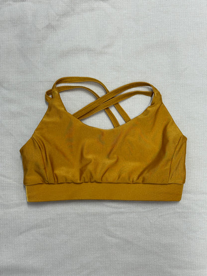 Pole Dance Basic Shiny Mustard Top