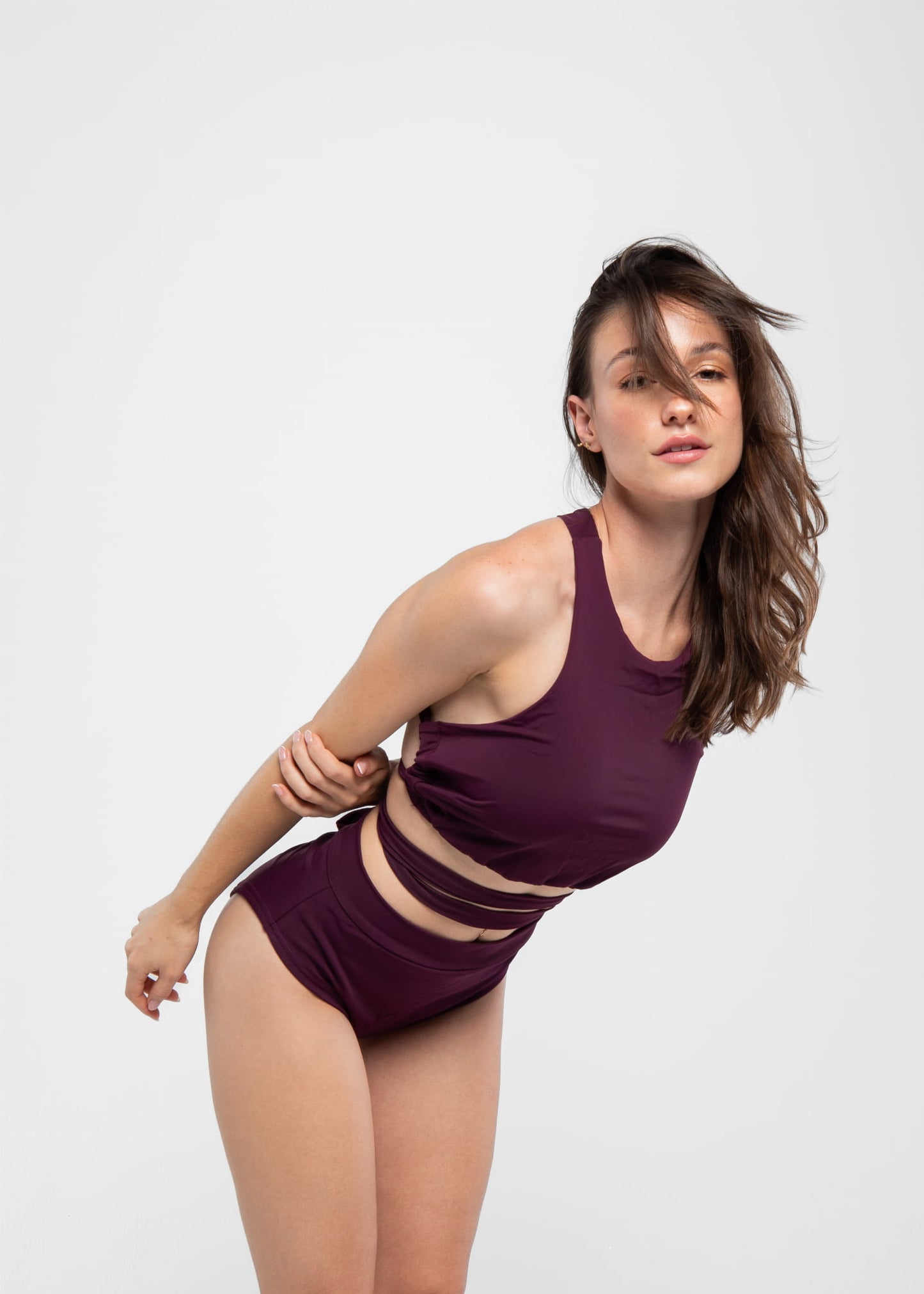 Second Skin Burgundy Pole Dance Top 