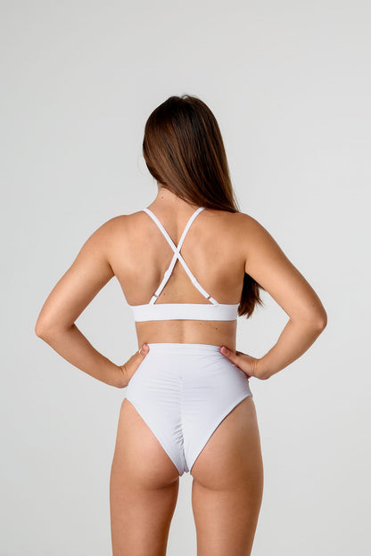 Pole Dance Top Triangle White 
