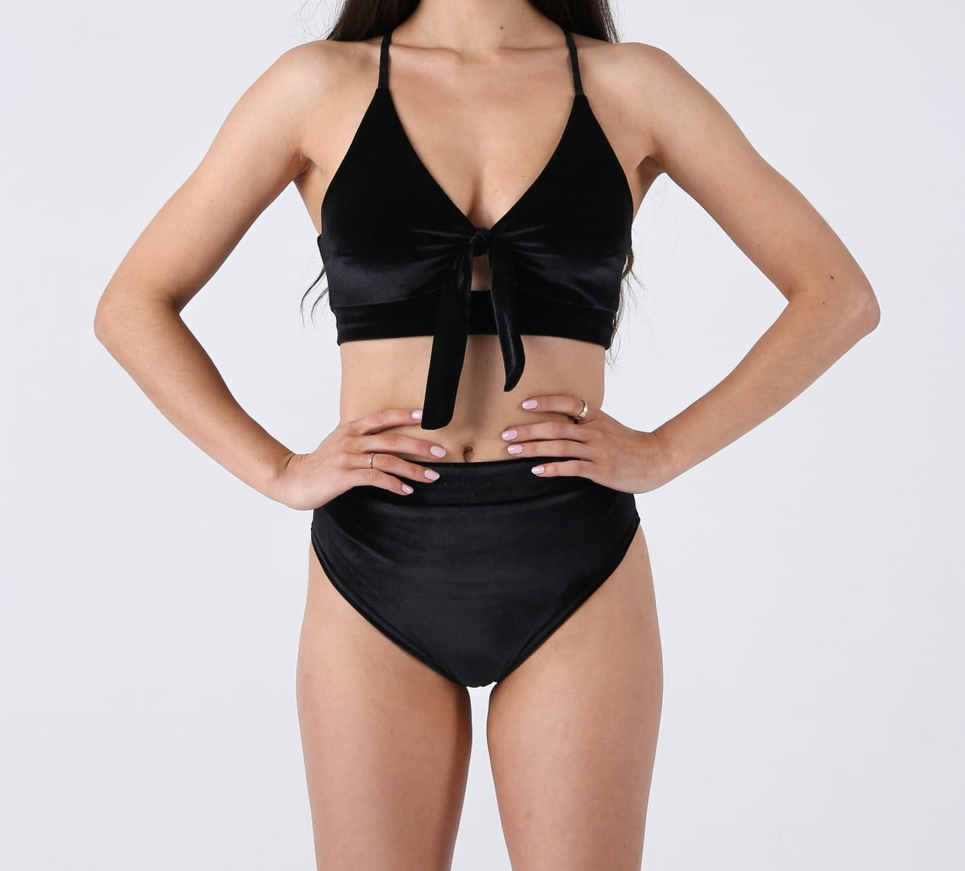 Velvet Black Pole Dance Costume