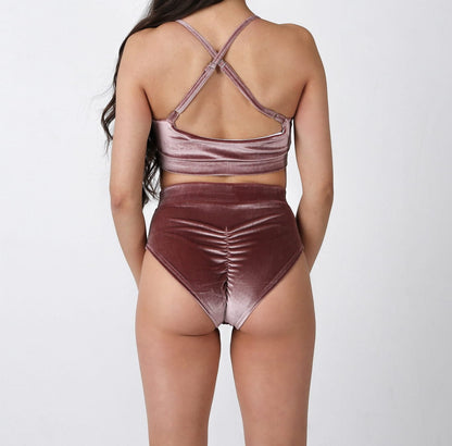 Velvet Pink Pole Dance Shorts 