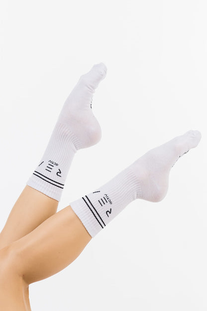 REV Logo Socks White