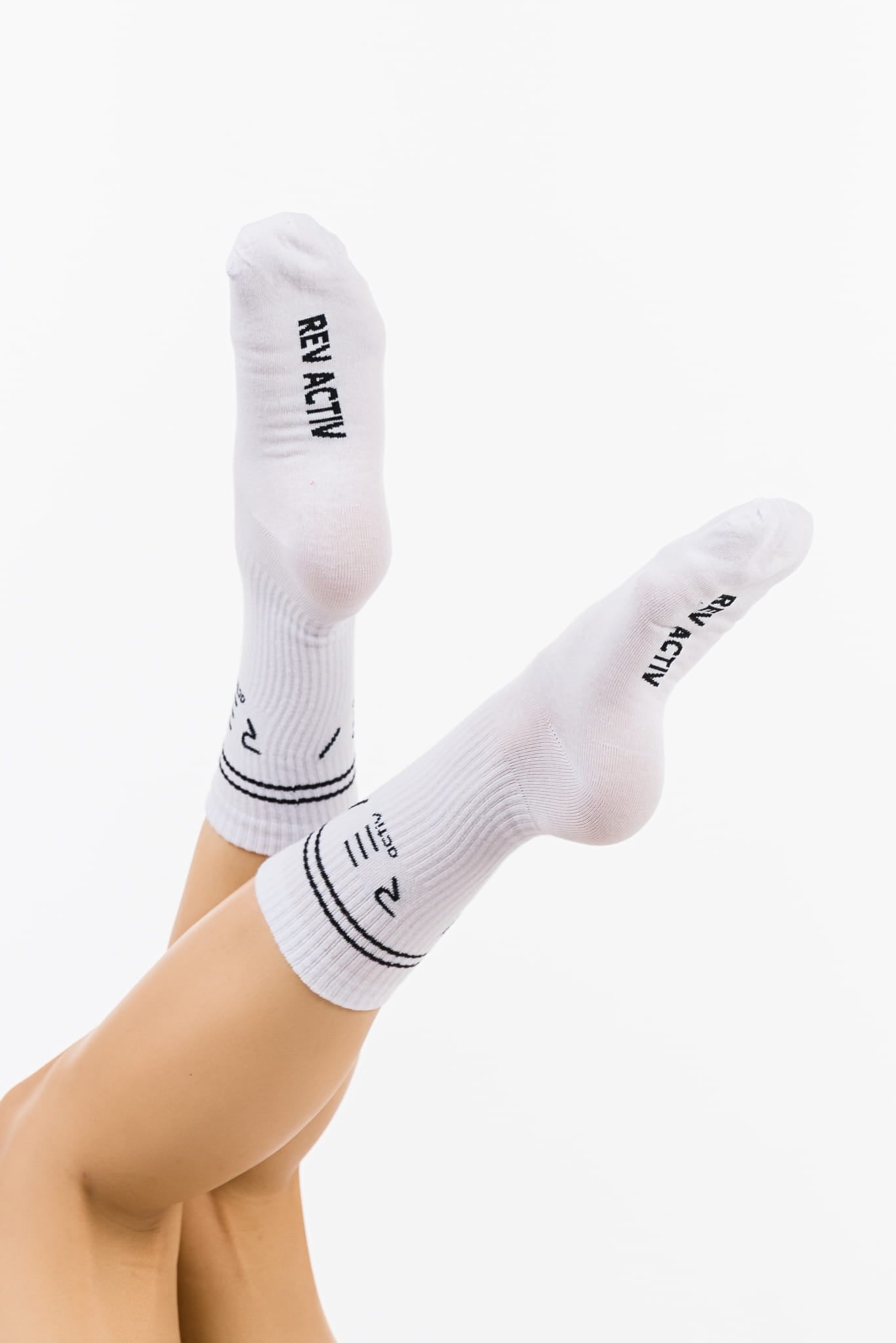 REV Logo Socks White