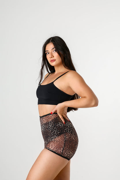 Pleasure Wild Leopard Mesh Shorts