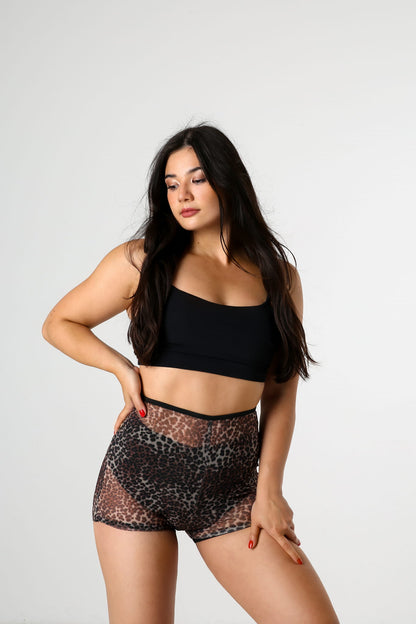 Pleasure Wild Leopard Mesh Shorts