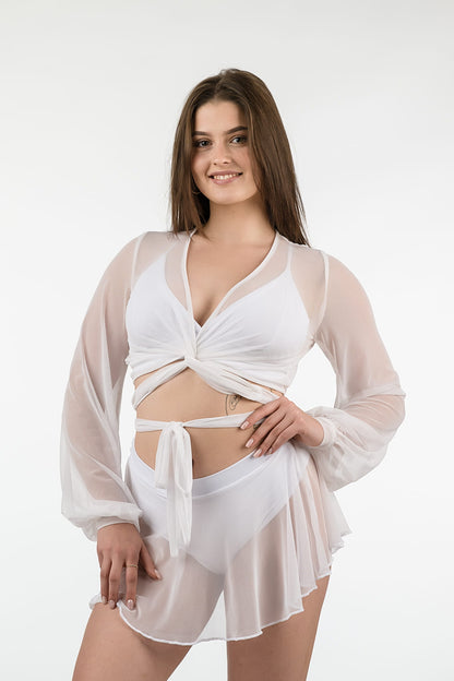 Exotic Pleasure White Mesh Shirt