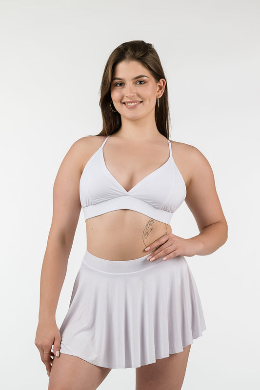 Pole Dance Top Triangle White 