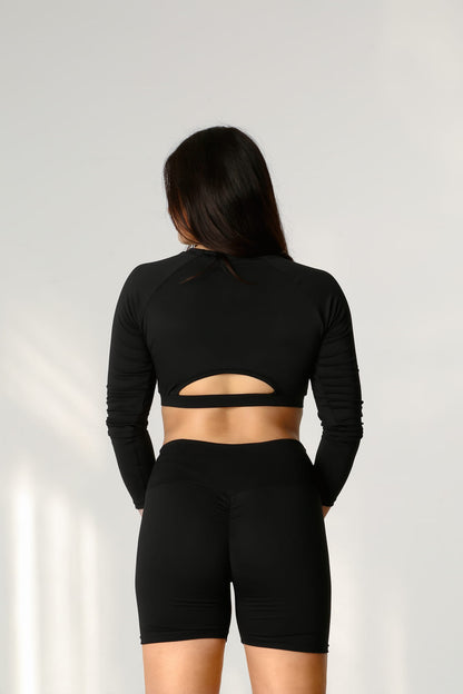 Comfort Black Long Sleeve Sports Top