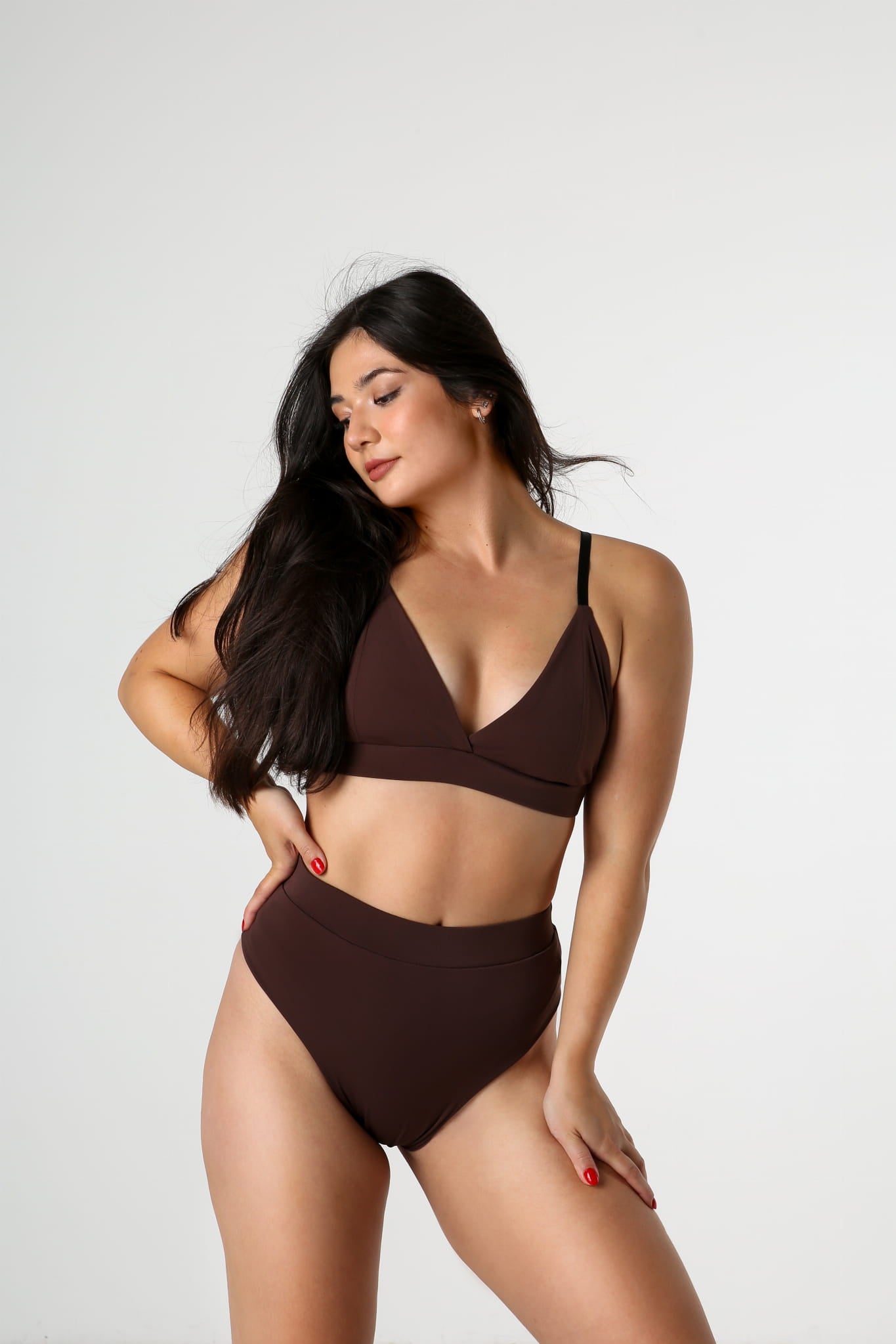 Pole Dance Top Triangle Chocolate 