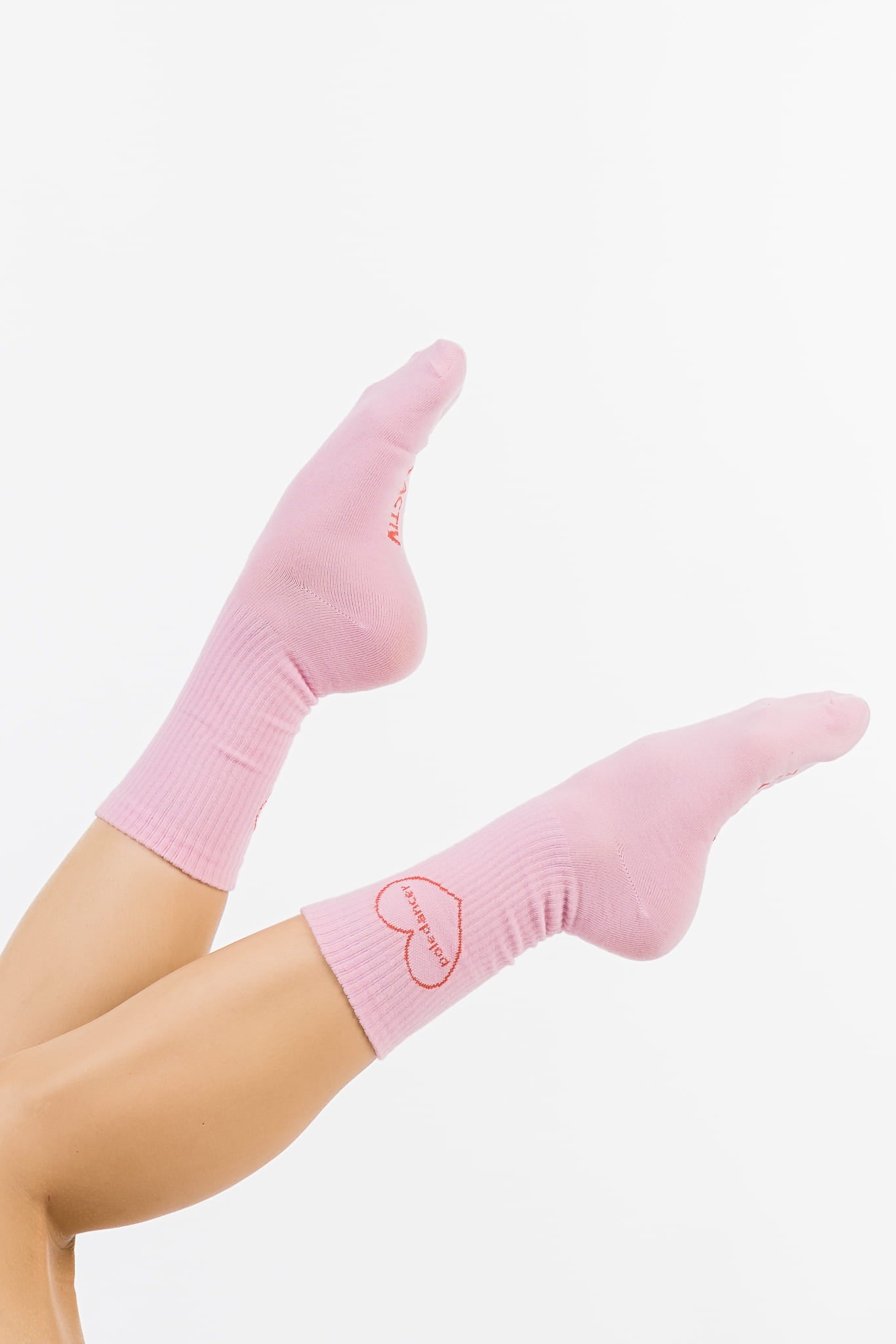 Poledancer Socks with a Big Heart Pink