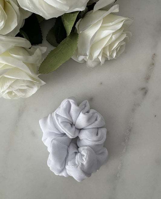 Pleasure White Mesh Scrunchie Hair Tie 