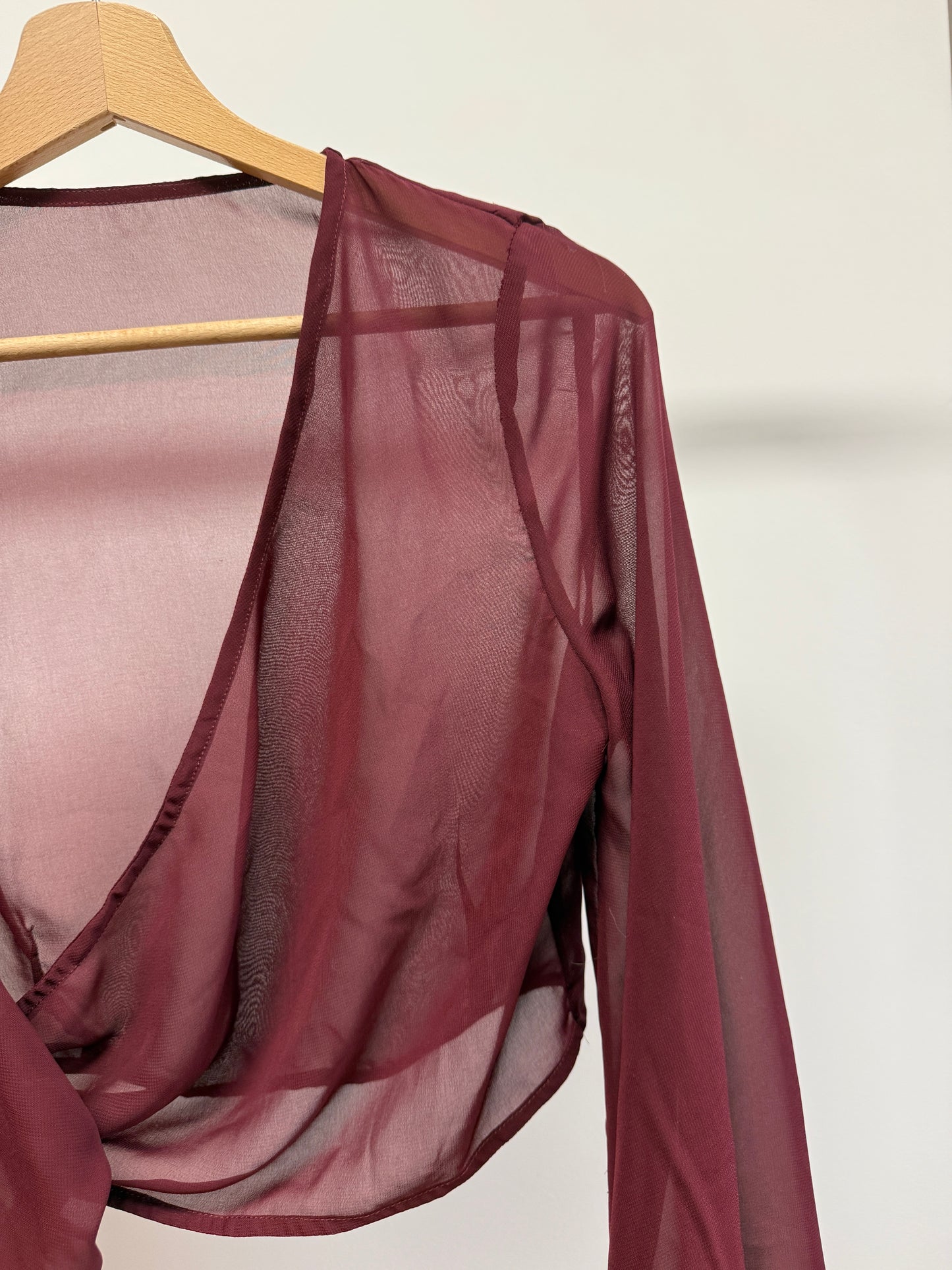 Koszula z Siatki do Exotic Pleasure Burgundy M