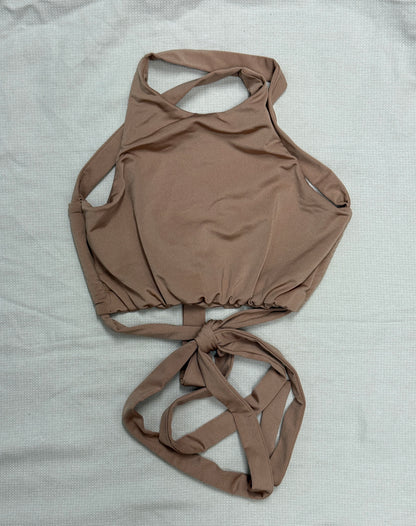 Top do Pole Dance Second Skin Shiny Nude