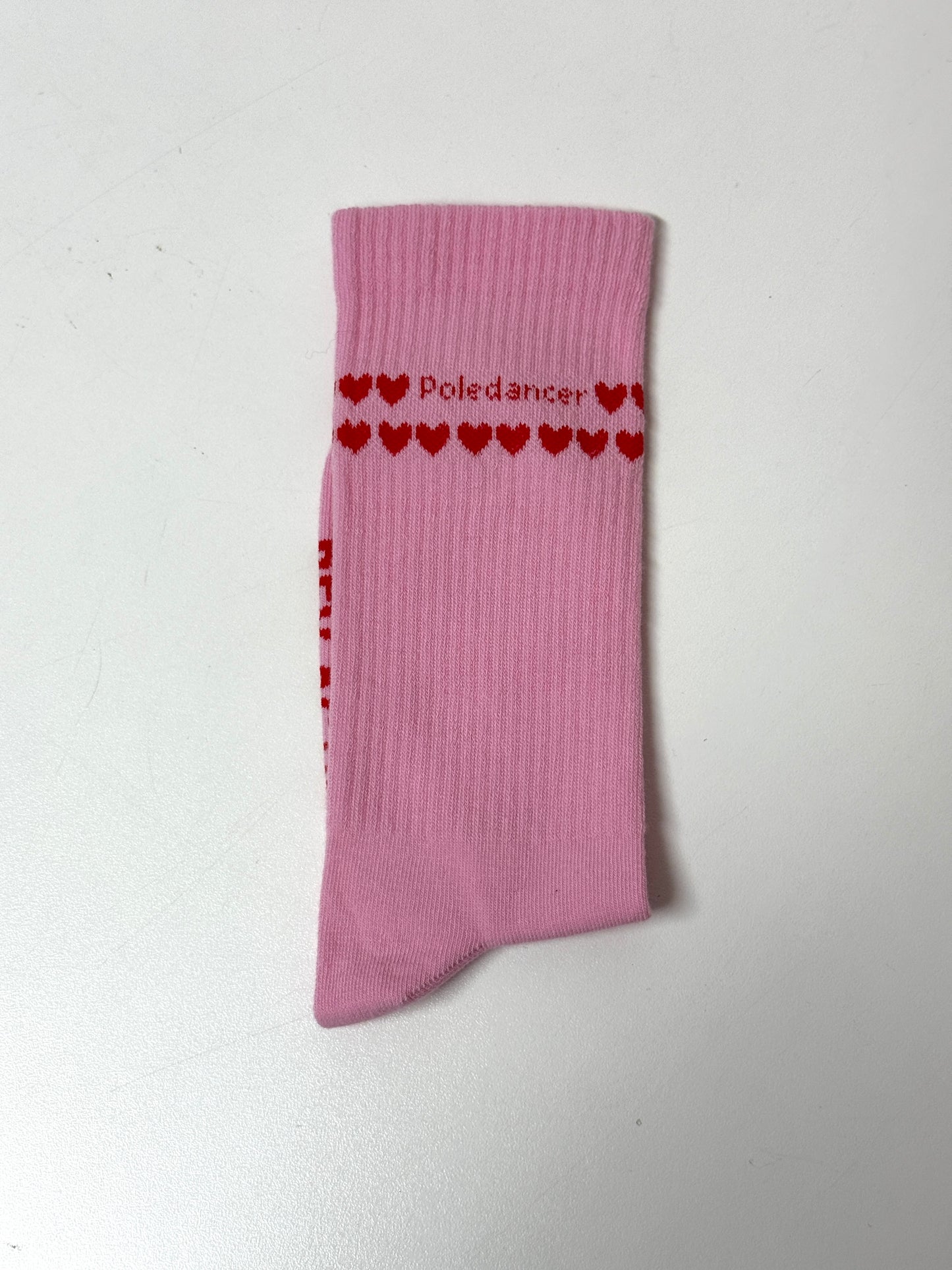 Skarpetki Poledancer z Serduszkami Pink