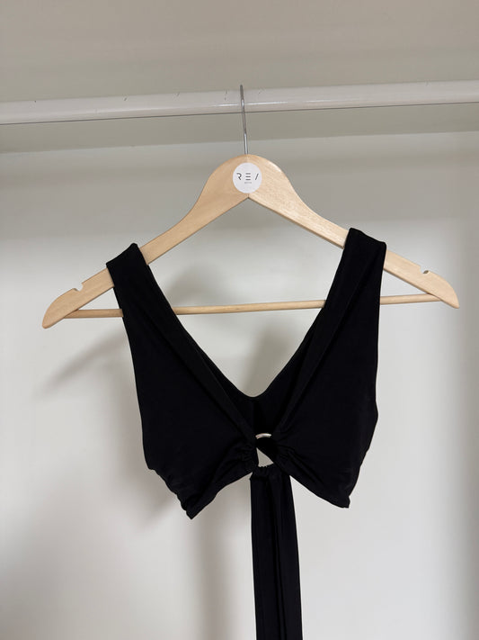 Top do Pole Dance Sensual z Kółkiem Black