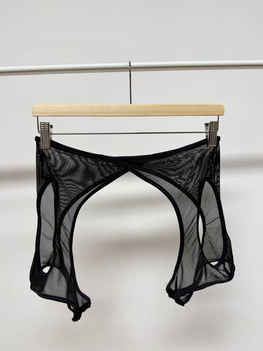 Podwiązki na Nogi Harness z Siateczką Black