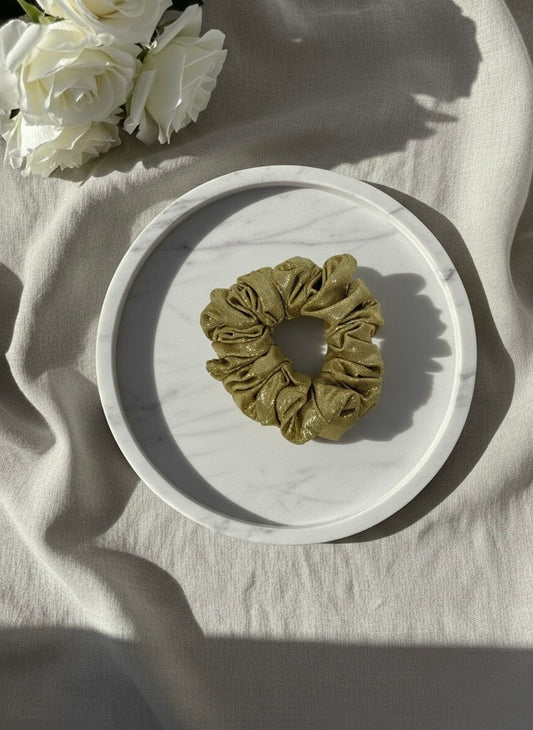 GOLD SCRUNCHIE GUMKA DO WŁOSÓW