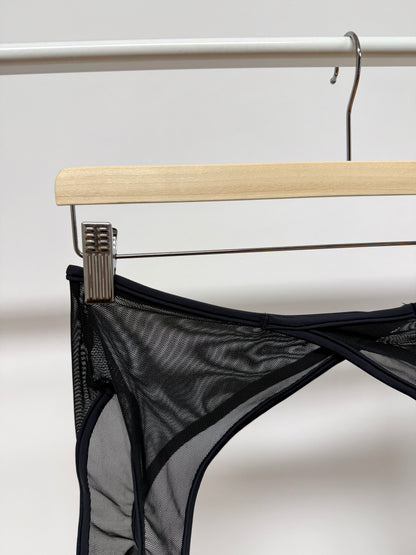 Podwiązki na Nogi Harness z Siateczką Black