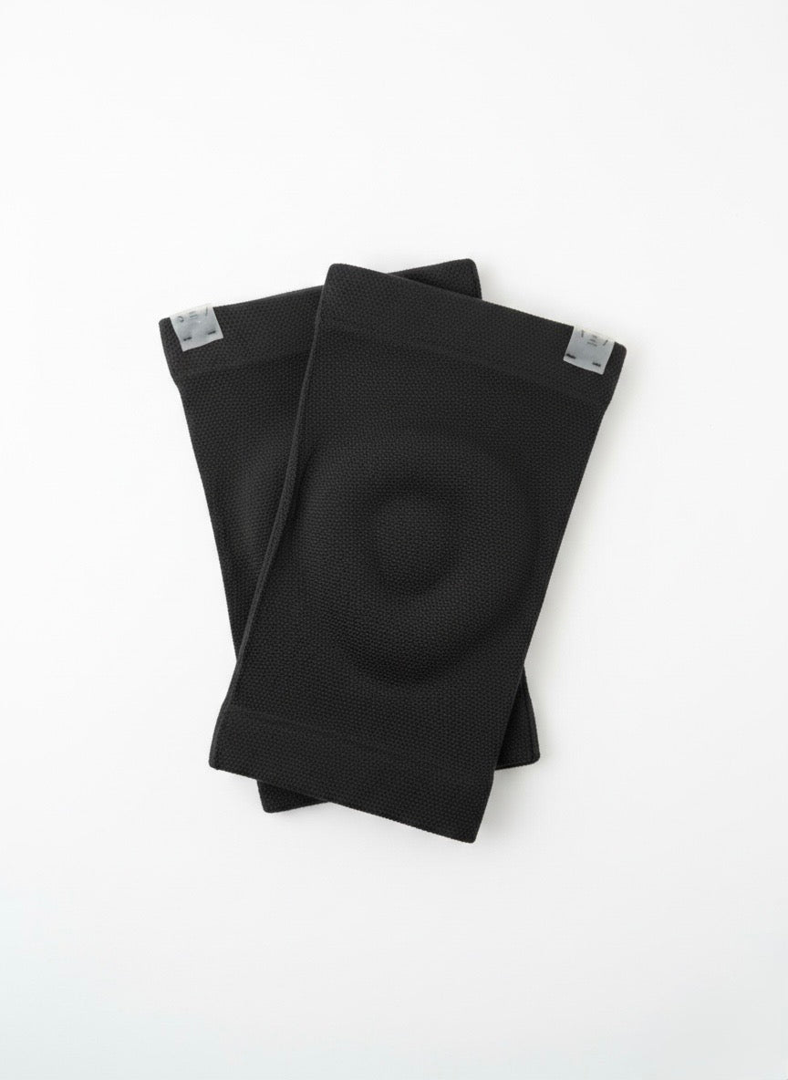 Czarne Nakolanniki do Tańca Żelowe Wadliwe