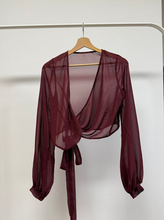 Koszula z Siatki do Exotic Pleasure Burgundy M