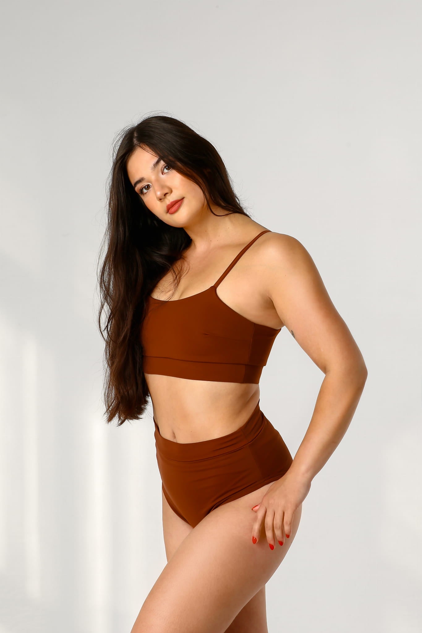 Lunar Brown Pole Dance Costume 