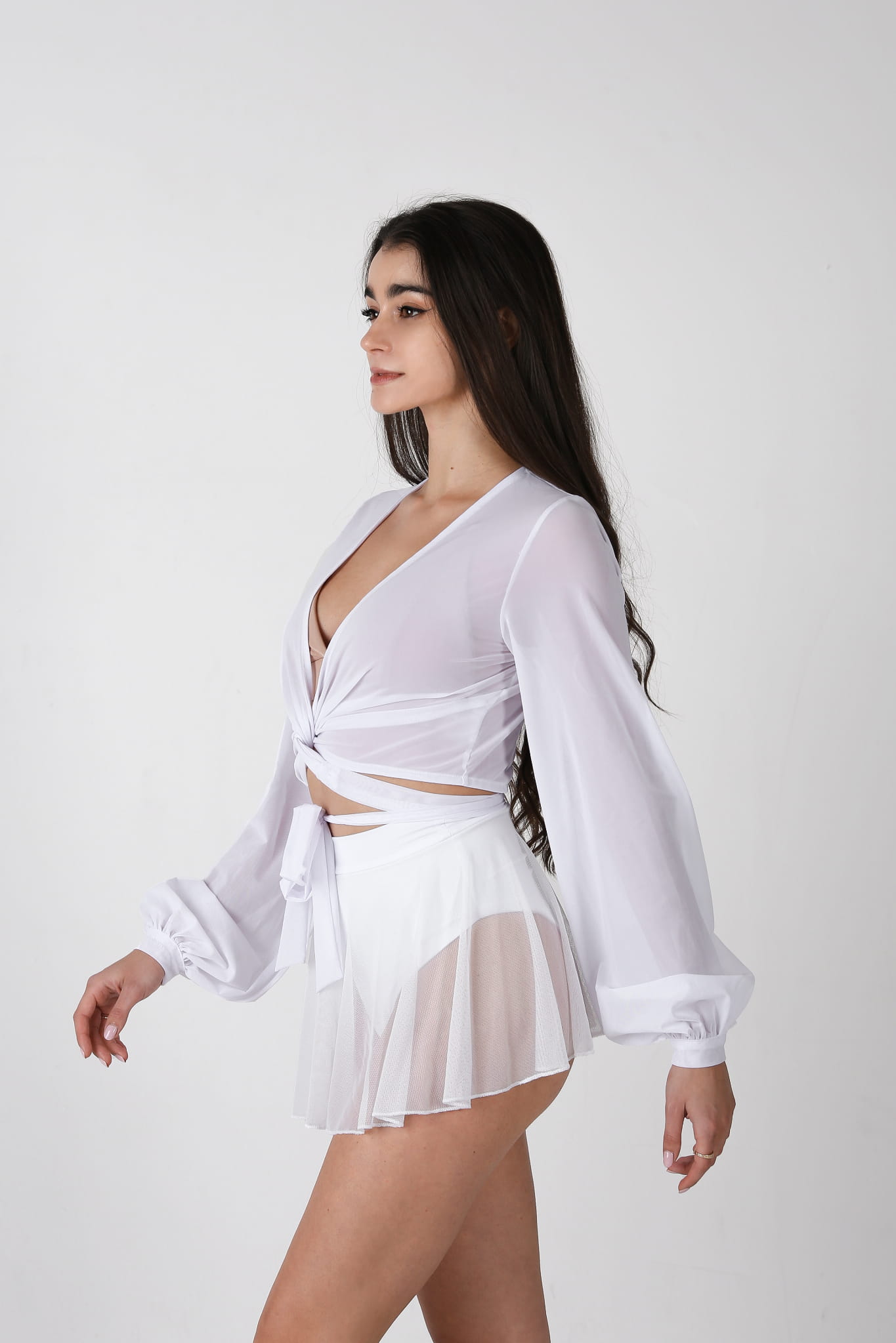Exotic Pleasure White Mesh Shirt